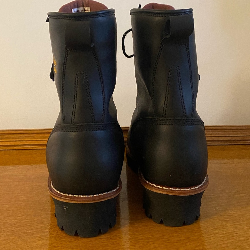NEW Chippewa Black Leather Logger Steel Toe Waterproof Thinsulate Boots Men 11W - Picture 7 of 10